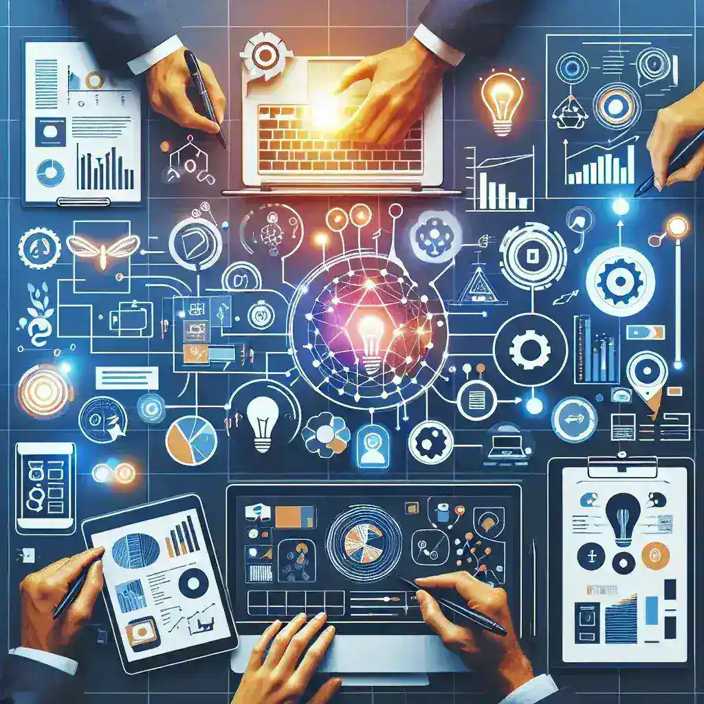 "Infografis menarik yang dibuat menggunakan aplikasi desain, ilustrasi langkah-langkah pembuatan infografis dengan mudah berdasarkan panduan lengkap dalam artikel 'Aplikasi untuk Membuat Infografis dengan Mudah'."